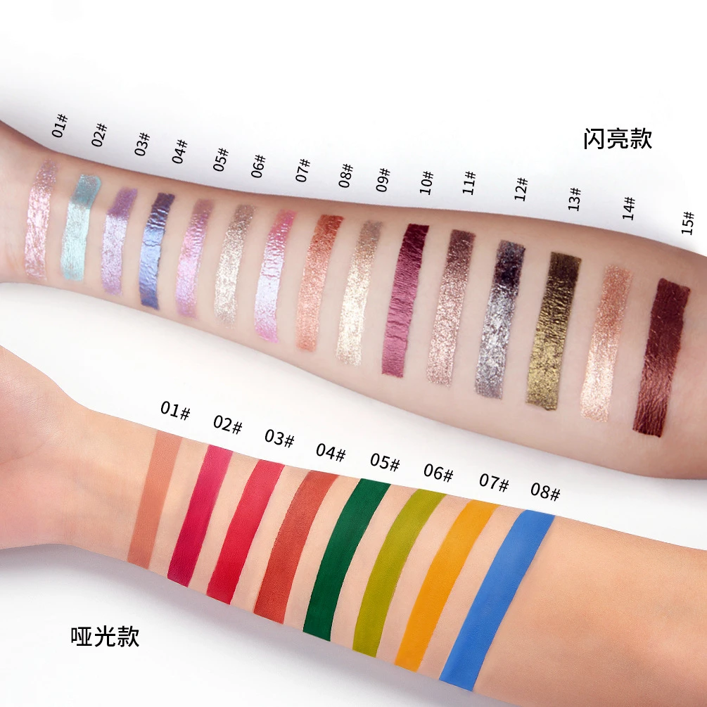 
 Оптовая продажа, косметический макияж AKIACO, красивые одноцветные блестящие мерцающие тени для век  