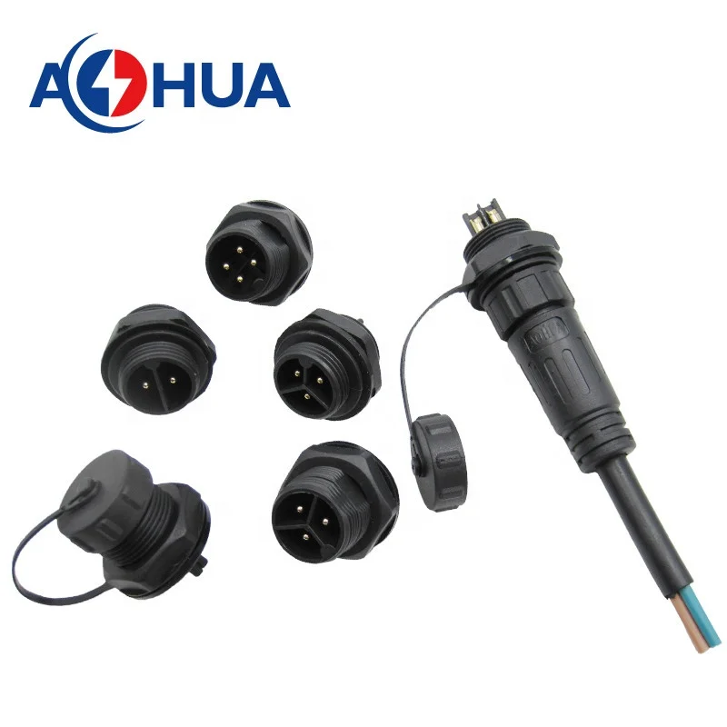 AHUA male female waterproof mini electrical connector plug 220v