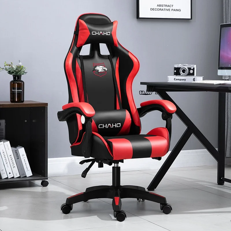 PU Leather Chair Gaming Office High Back With Footrest Adjustable Armrest Racing Style Ergonomic Swivel Task for Manager