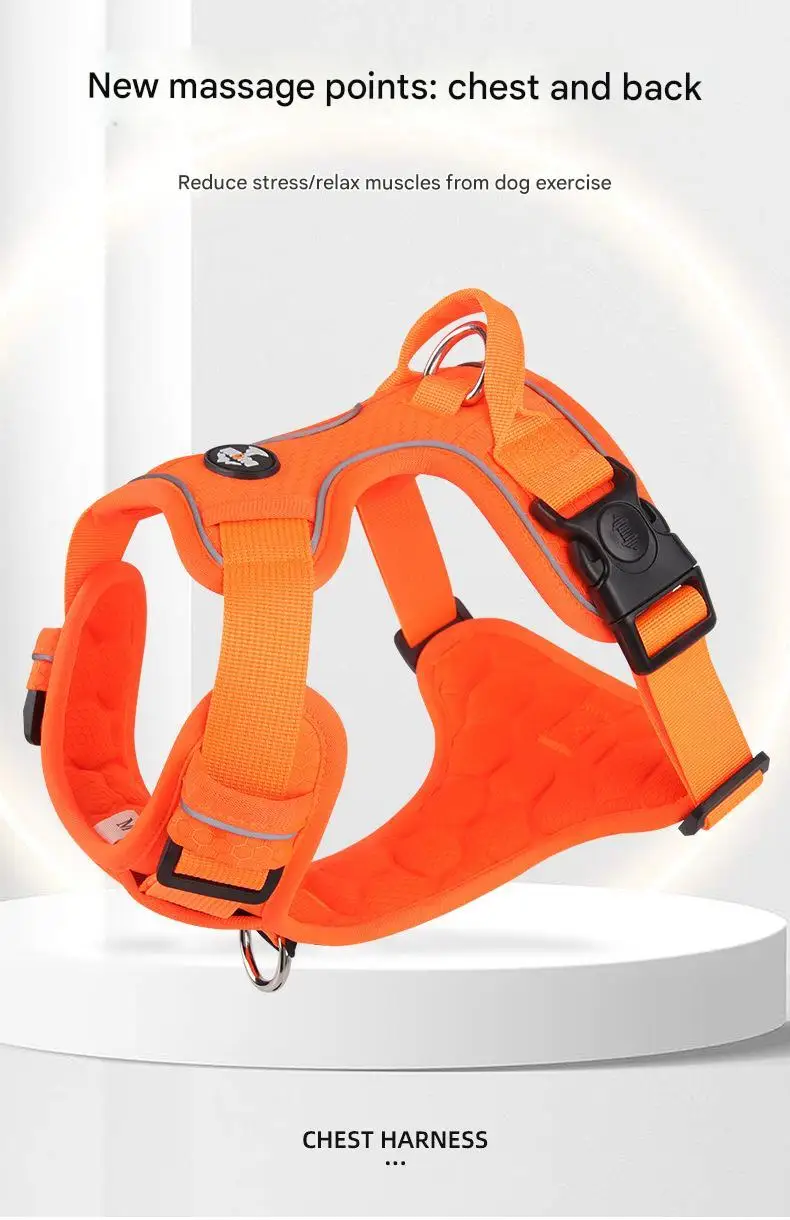 Dog Traction Rope Vest Pet Chest Strap Anti-breakaway Large Dog Chest Strap Reflective Dog Walking Rope