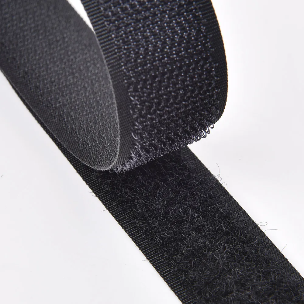 100% Polyester Sew-On Hook and Loop Fastener Tape 20mm Ordinary Style for Shoes Bags Garments Eco-Friendly Strap