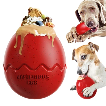 Encourages Play Dog Puzzle Toy Teeth Cleaning Rubber Interactive Mysterious Egg Best Quality Soft Squeak Pet Toys