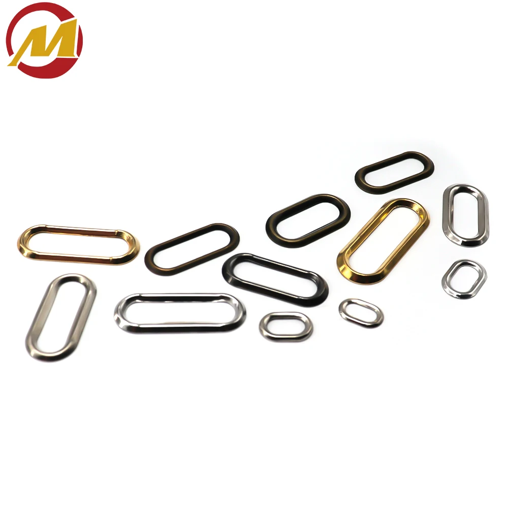 Заводская металлическая проушина с шайбами овальные проушины серебряные для одежды Швейные аксессуары