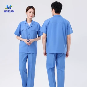 Short Sleeve Blue Color China Gas Station Workwear Uniform Work Uniforms Work Suit Mens Workwear