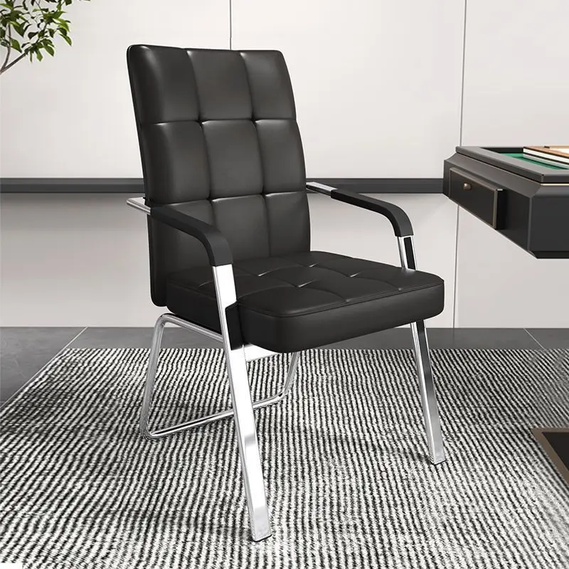Modern Home & Office Conference Chair with Comfortable Backrest for Mahjong & Chess Play Simple Sedentary Design