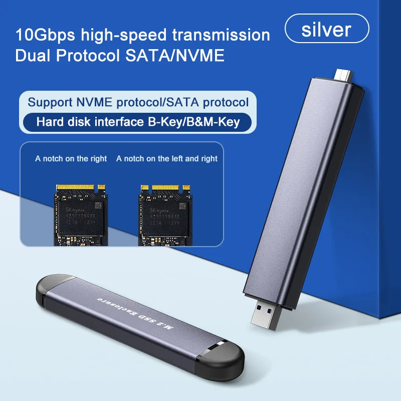 Внешний мобильный m2 NVMe/SATA M.2 ssd Тип c чехол для жесткого диска футляр для диска