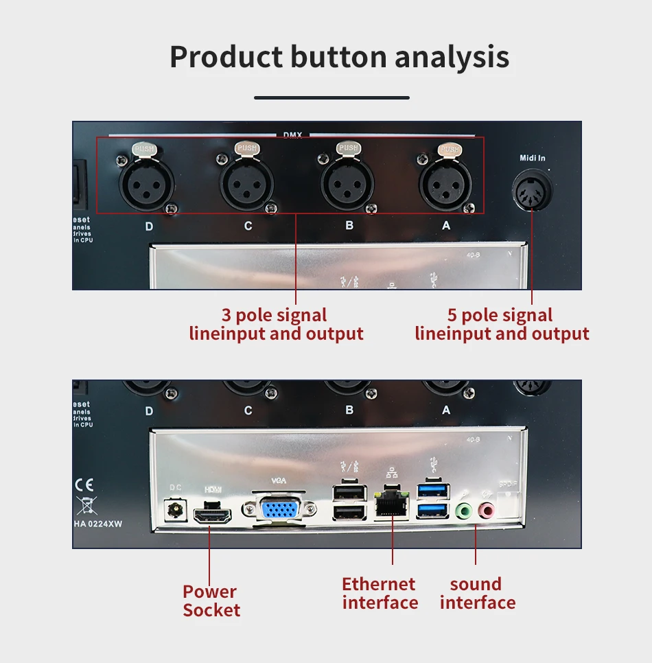 IP33 Stage Lighting Control Console 20 Custom Macro Function Keys Dmx ...