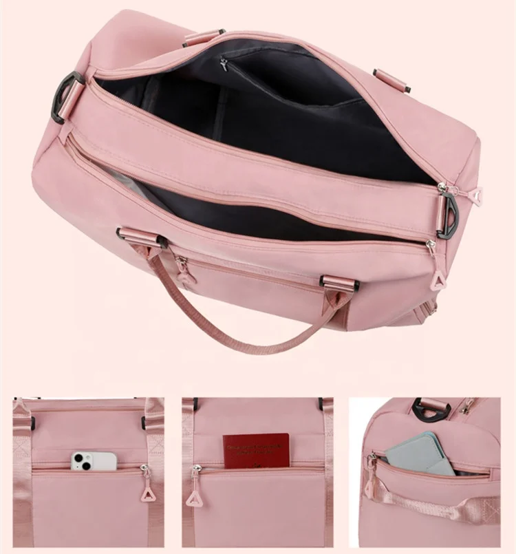 10Colors Custom logo Print Travelling Bag Duffel Sports Bag with Shoes Compartment Waterproof Fitness Gym Bags for Exercise