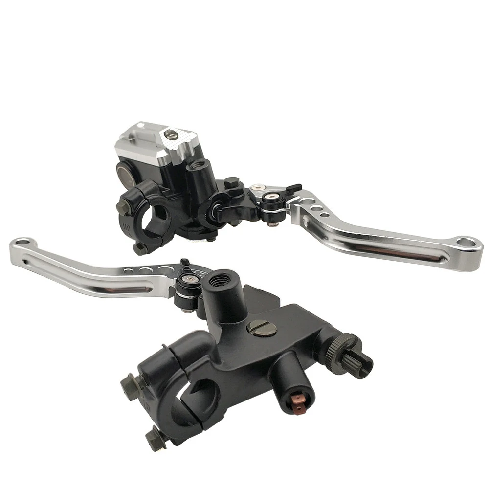 Gold Pair of 7/8 22mm Master Cylinder Levers Universal Motorcycle Brake & Clutch Master Cylinder Reservoir Levers 