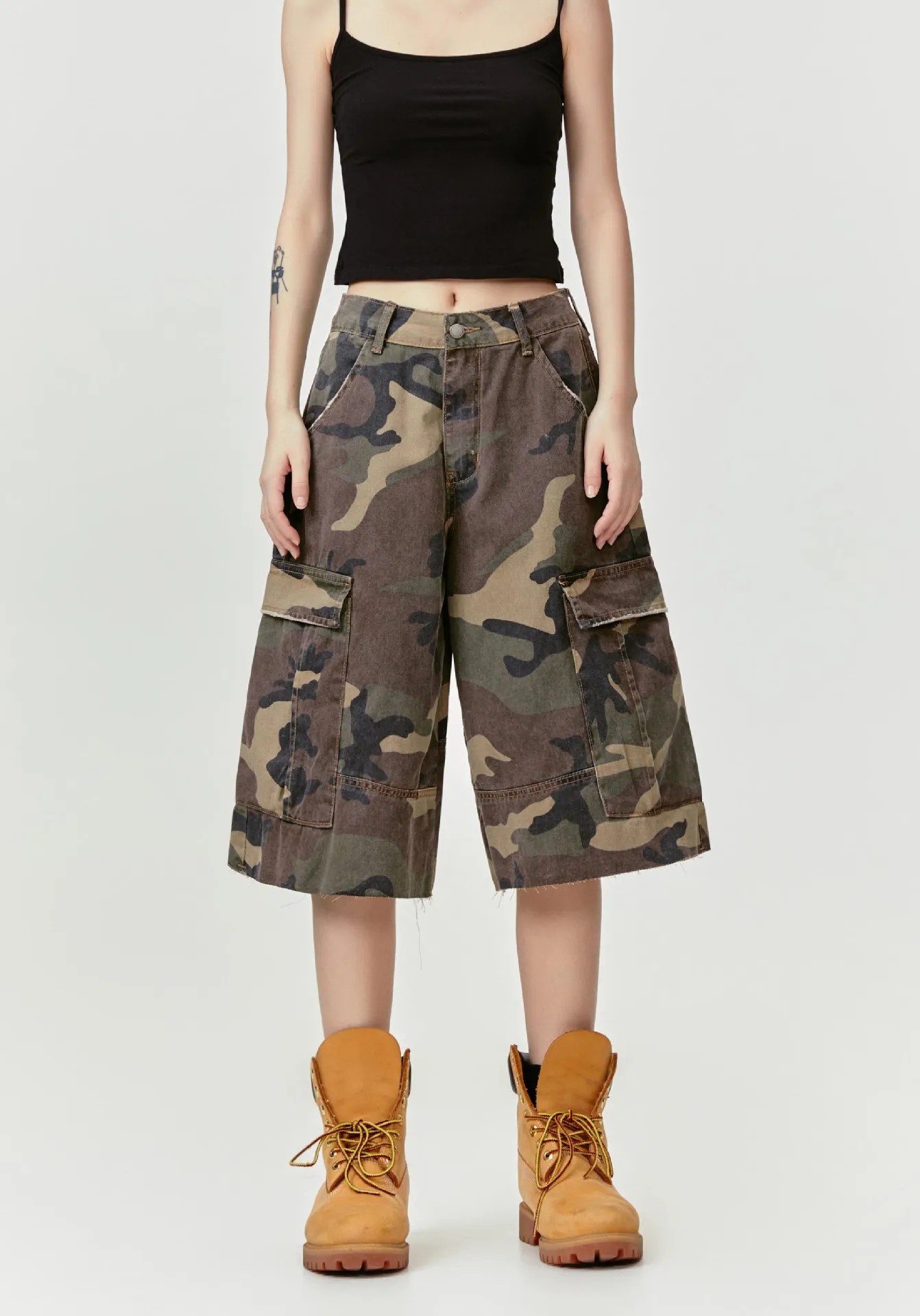 Clothing Manufacturers Desert Camo Cargo Loose Custom Denim Shorts Men Men's Shorts