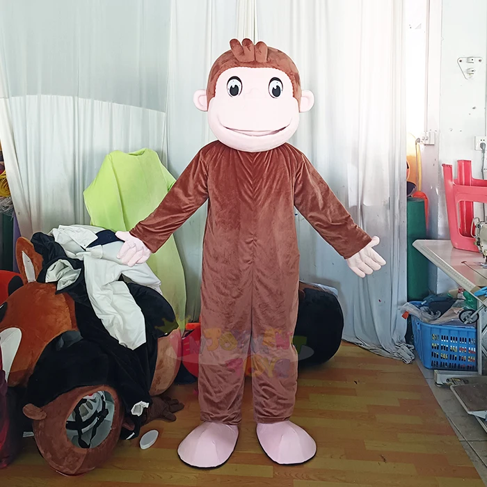 Professionale curioso George mascotte Costume gigante festa spettacolo  carnevale cartone animato scimmia Cosplay per bambini colorati curiosi