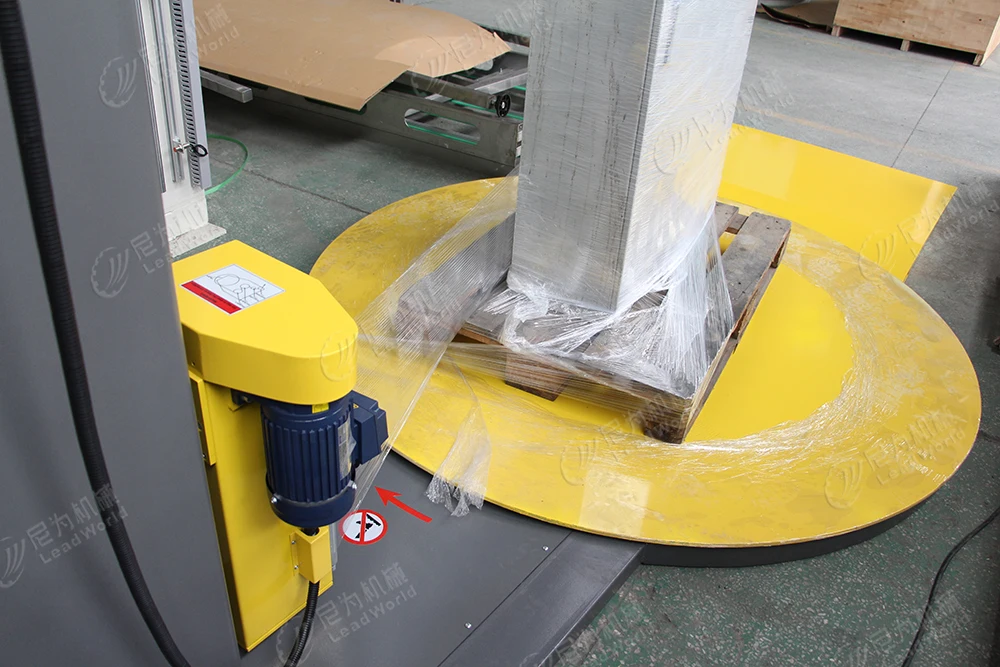 Leadworld Automatic Packaging Machine Pallet Stretch Film Plastic Packing Machine Luggage Wrapping Machine
