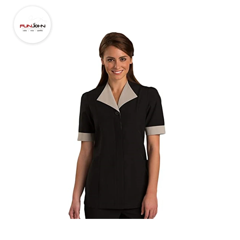 Fun John Apparel Custom Hotel Uniforms Women's Premier Hotel Ladies Housekeeping Tunic