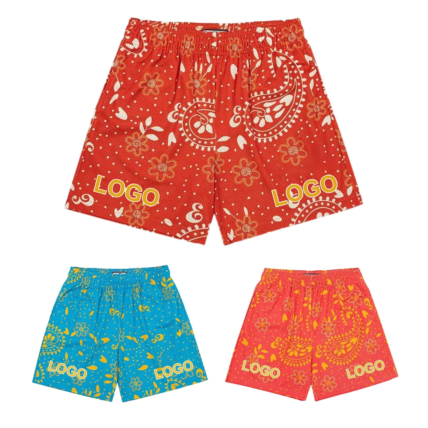 deps DRY MESH SHORTS 新品サイズXL Versatile Paisley Mesh Shorts - Quick Dry Gym, Running