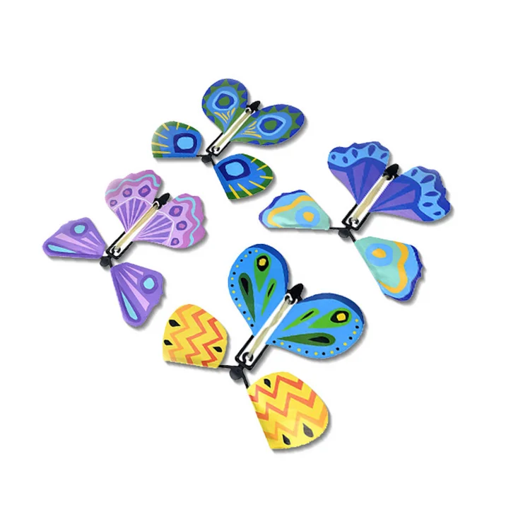 
 Amazon Волшебная 3D Летающая бабочка карта заводная Бабочка Фея резиновая повязка игрушки сюрприз  