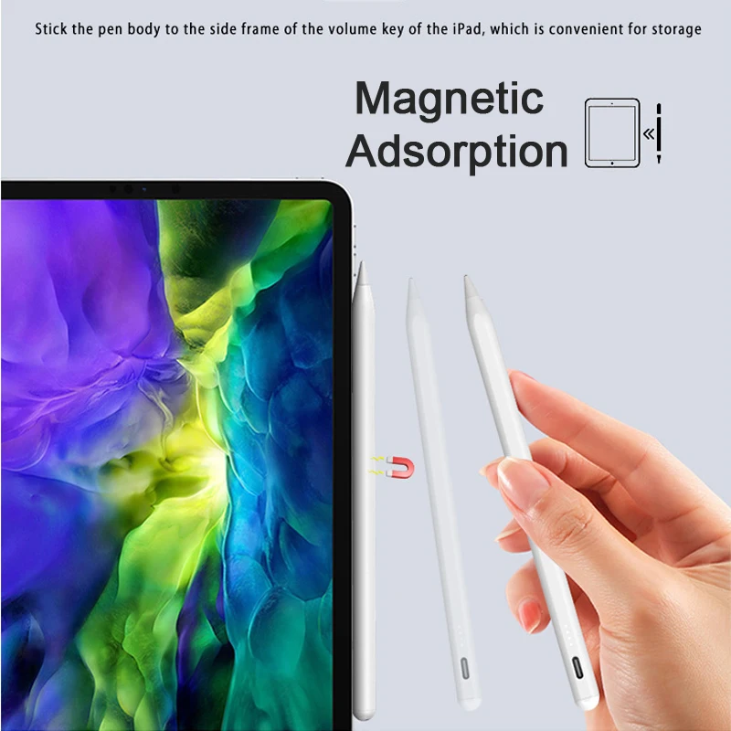 Стилус активный для планшета Apple Pencil, стилус для сенсорного экрана iPad Pro Air Mini 2018 2020 2021 2022