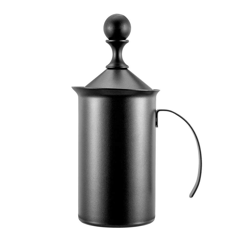Manual Milk Creamer Hand Pump Frother Cappuccino Latte Coffee Foam