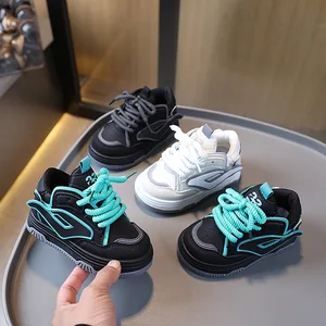 Spring Autumn Children's High-Top Sneakers Casual Boys Girls' Shoes Soft Bottom Flat Bread Shoes Children Sports Shoes