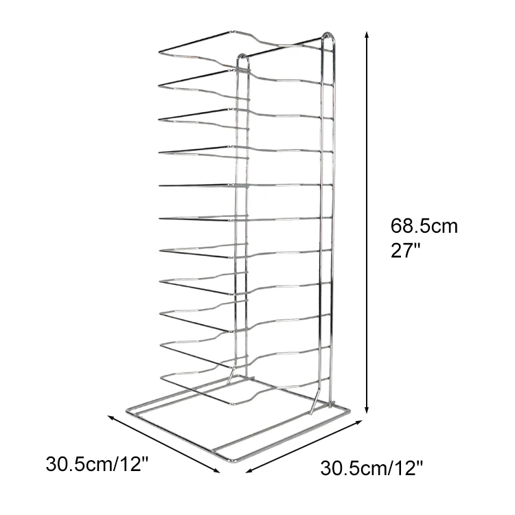 Commercial Restaurant Pizza Tools Aluminum Pizza Screen Stand 11 Slots
