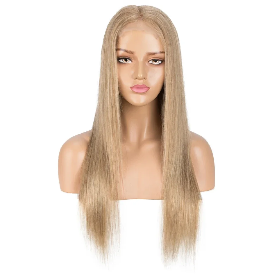 Glatte menschliche Haare blonde Lace Front Perücke gerade Bob Verschluss Gold brasilianische Highlight Cosplay Perücken_voghion.com