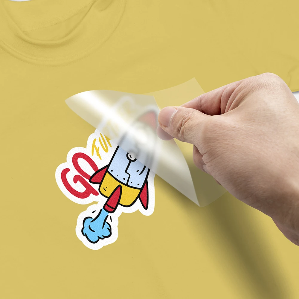 Custom Logo Printing Fabric Iron on Heat Transfer Stickers Heat Press Sticker for Clothes