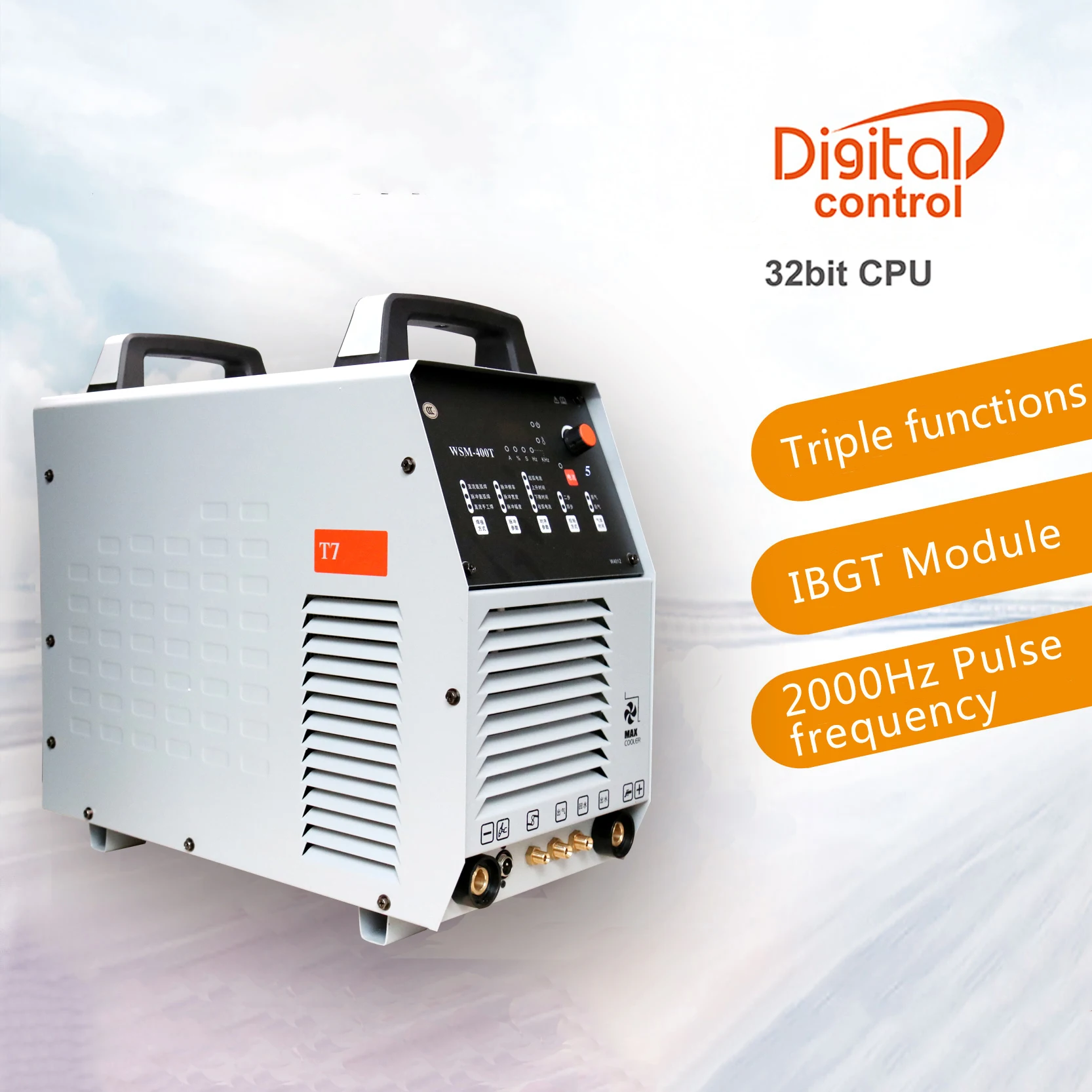 TAYOR Industrial TIG Pulse WSM-400T Digital Inverter IGBT DC 3PH Heavy-Duty Gun Welding Machine for Aluminum/Steel/Cast Iron details