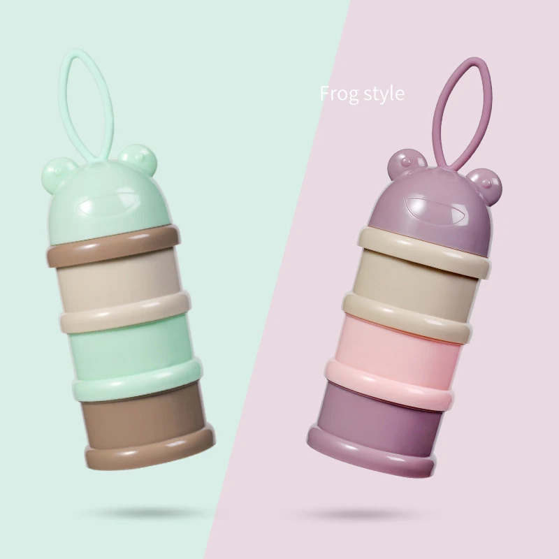 Layered Storage and Portable Milk Powder Box for Baby Outdoors
