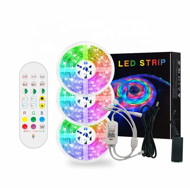 Набор RGB светодиодных лент, музыкальный контроллер IP20 IP65 12 В SMD5050 RGB светодиодная лента