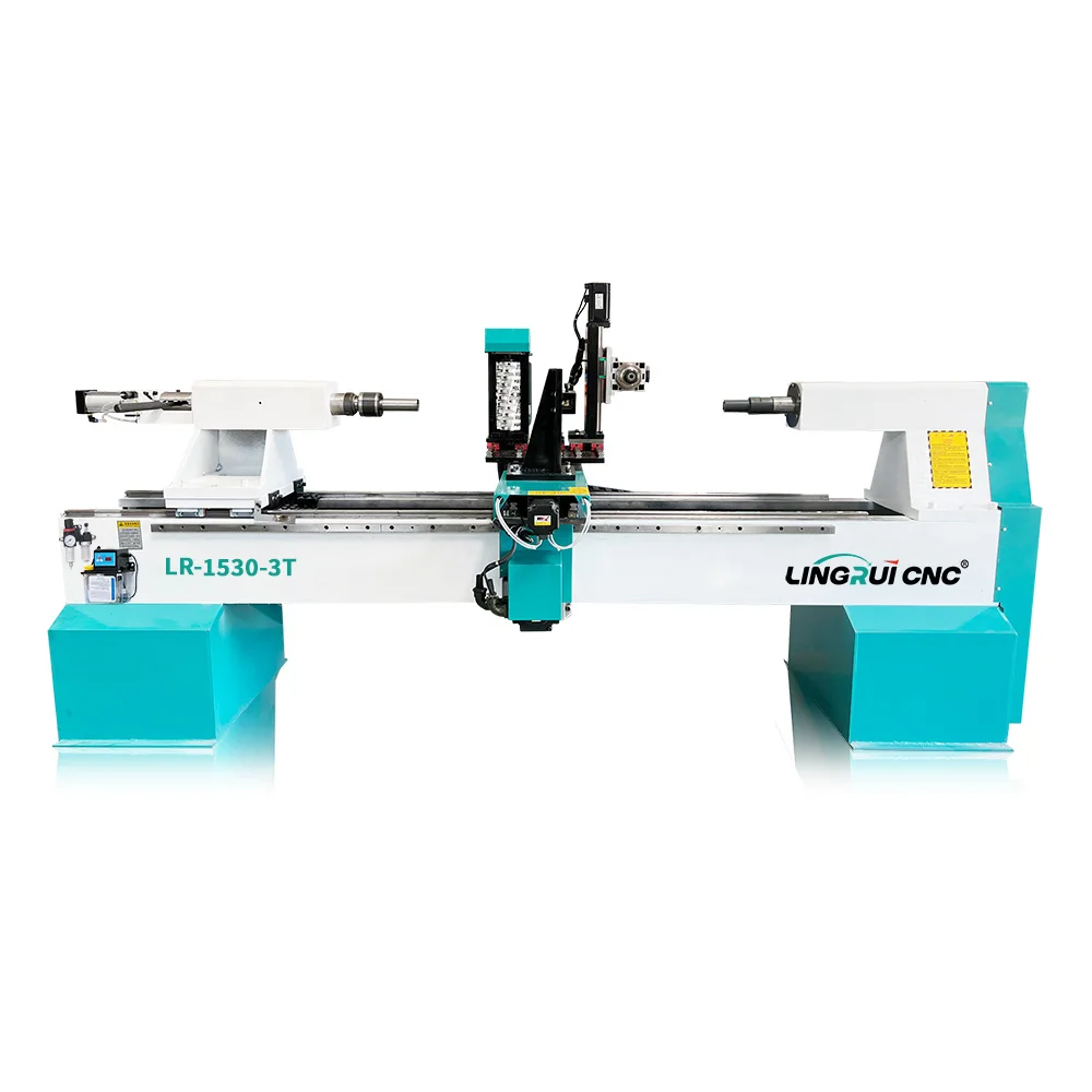 Cheap Price CNC Wood Lathe Machine LR-1530-3T Wooden Furniture Desk Table Chair Legs Sofa Feet Processing Lathe