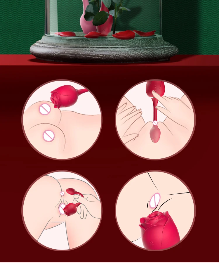 S-HANDE Drop Shipping Suction Vibrator G Spot Rose Clitoris Sucking Vagina Vibrator Sex Toys For Woman_voghion.com