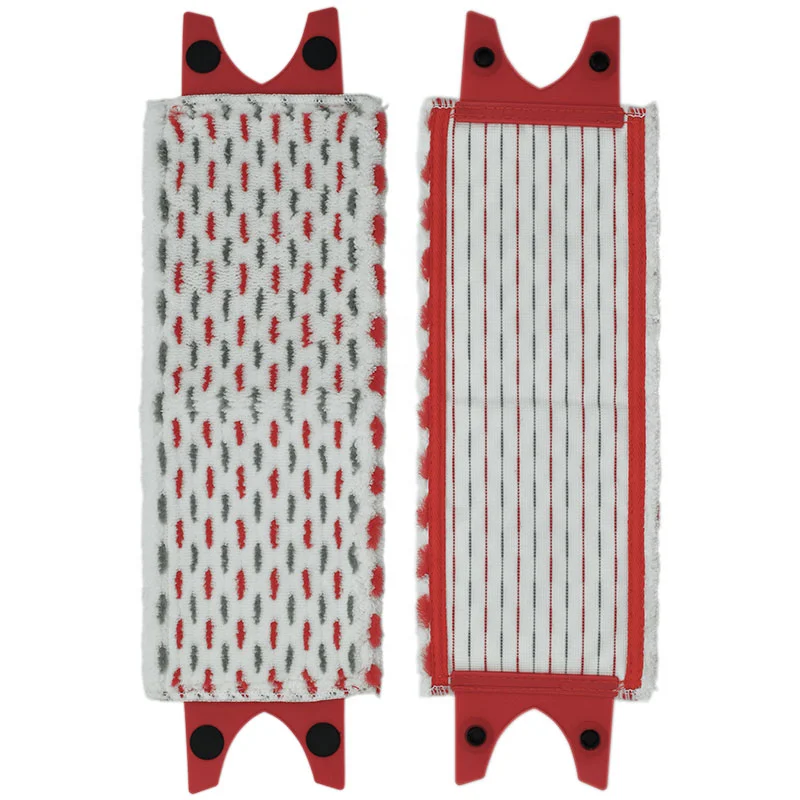 red color microfiber floor mop pads