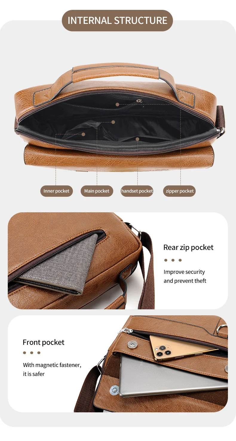 Men's Business Messenger Bag Largecapacity Computer Casual Lightweight