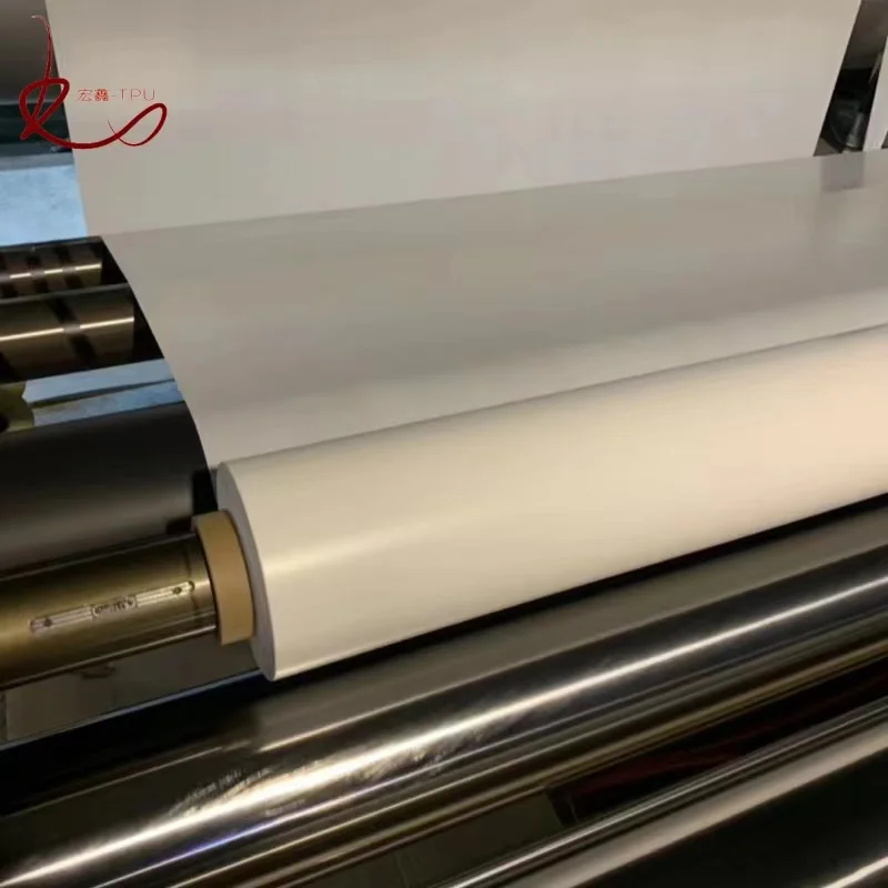 Hongxin Factory Direct Thermoplastic Polyurethane Waterproof and Breathable TPU Film White Color for Textile Fabric Garment