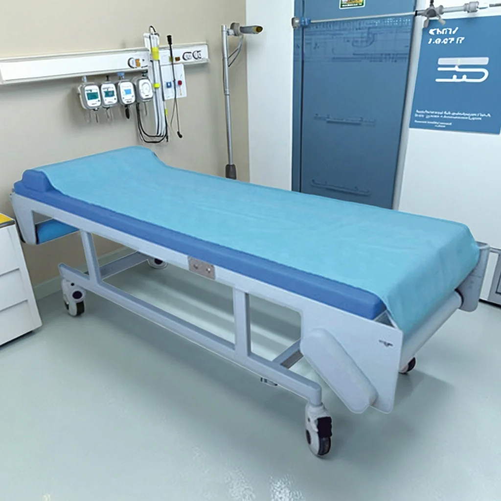 Durable Hospital-Grade Hospital Bed Medical-Grade Sponge Leatherette Ergonomic Adjustable Foldable Stainless Steel Frame CE ISO 2