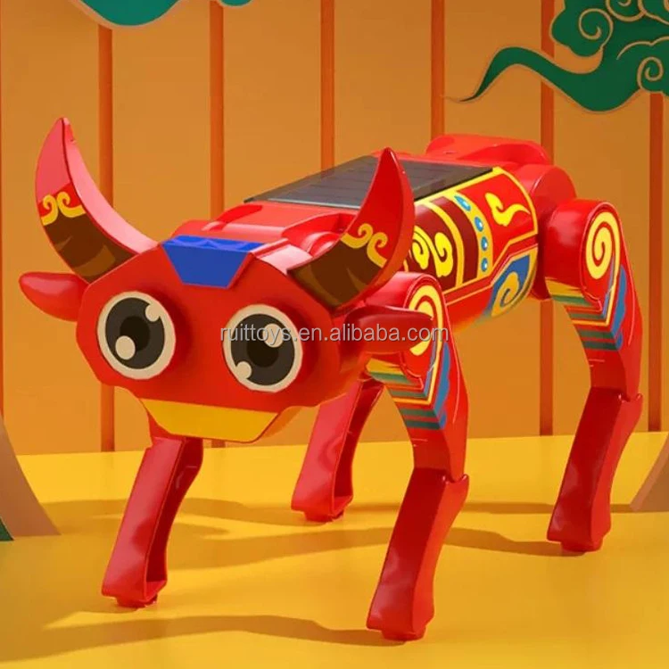 Новинка, умный робот «сделай сам», игрушечные стержни в сборе, Механическая Собака на солнечной батарее