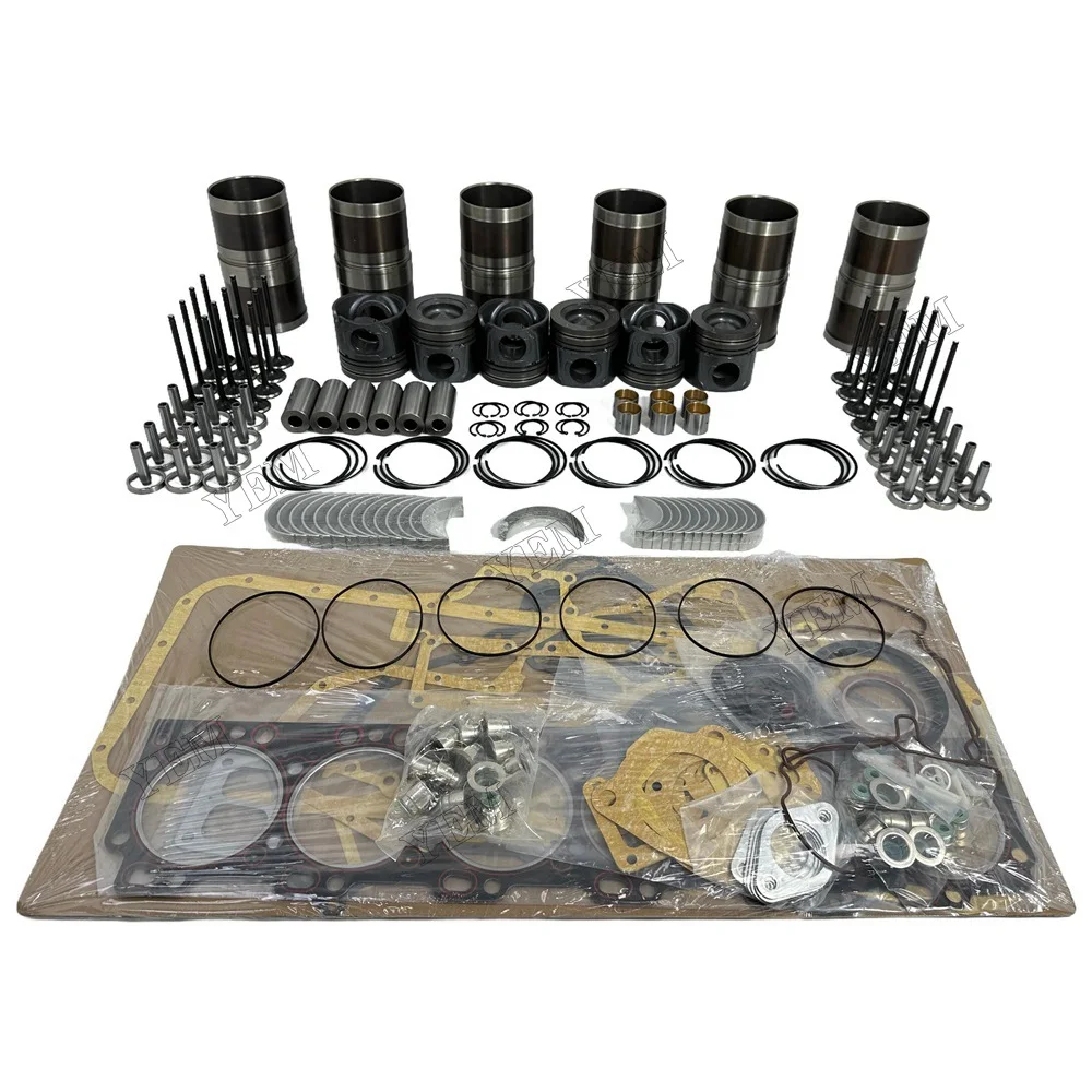 Rebuild Overhaul Repair Kit With Valves Engine Bearing Liner Piston Rings Full Gasket Kit Fit for QSL9.3 Engine Parts