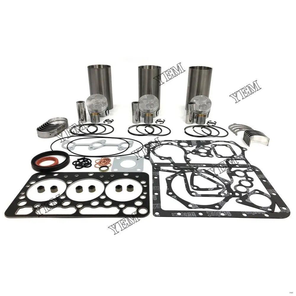 Engine Repair Kit With Cylinder Bearings Piston Rings Liner Gaskets Fit for Kubota D782 Engine Tractor Generator Excavator