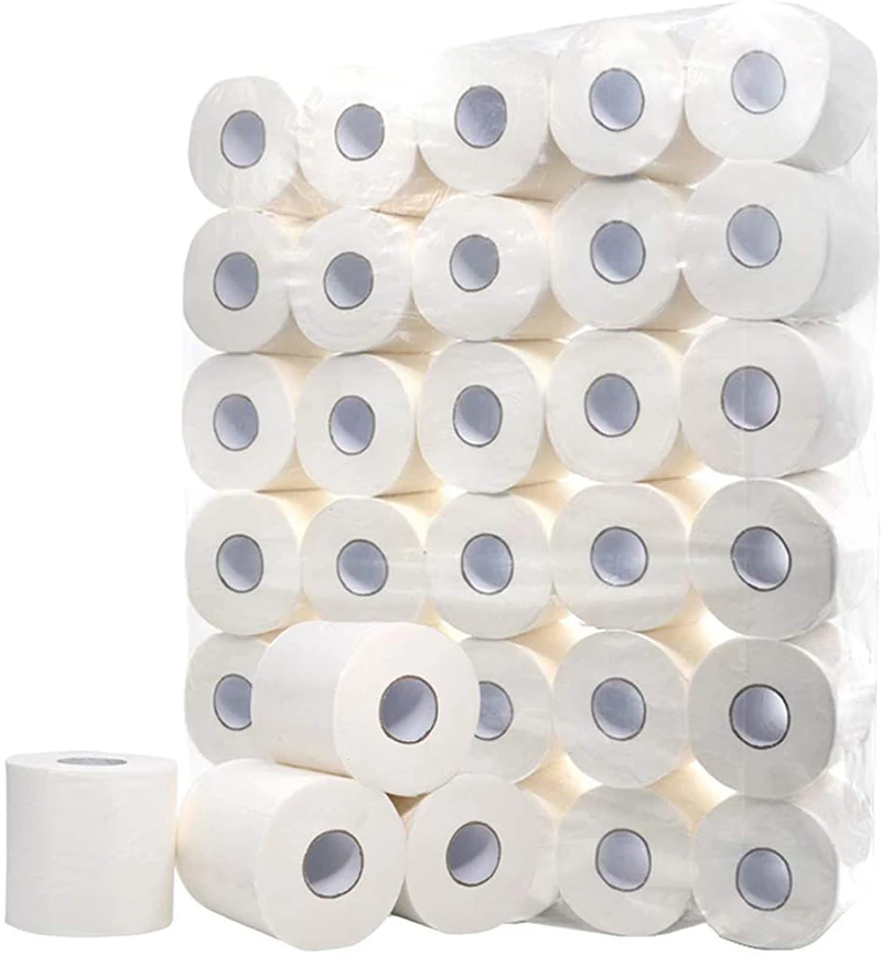 GreceYou 2 Rolls Large Plate Toilet Paper Soft Household 4-Ply Toilet Tissue KTV Hotel Toilet Paper White 
