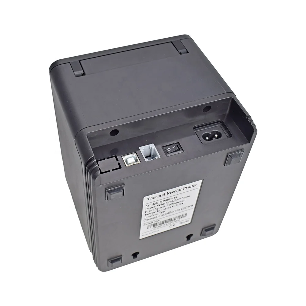 Fast Speed 80MM Receipt Printer Low Noise Desktop Thermal Receipt Printer with Auto Cutter