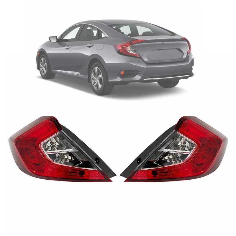 left right brand new halogen rear brake signal red lamp tail light for Honda civic 2016 -2021 sedan