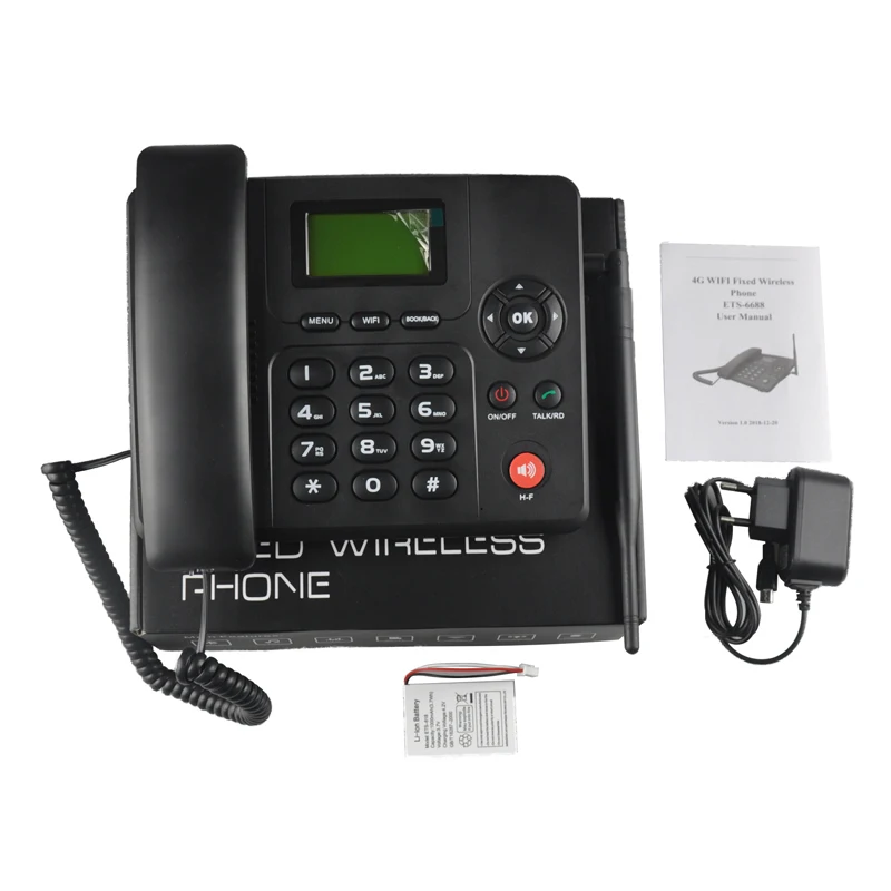 4G VoLTE Wireless Home Phone Telephone for Sale with WiFI Hotspot 6688 LTE Cordless Landline House Phones