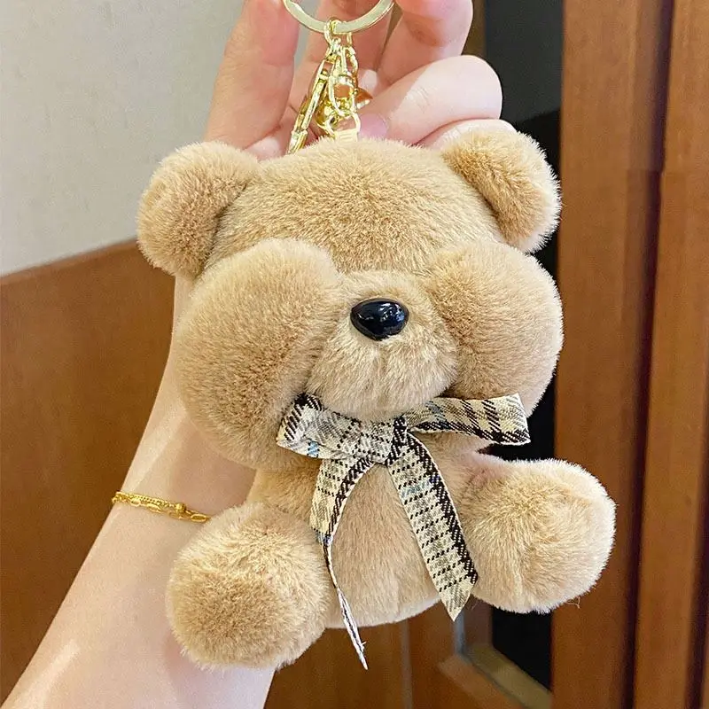 Wholesale Mini Shy Bear Plush Keychains - Valentine Toys