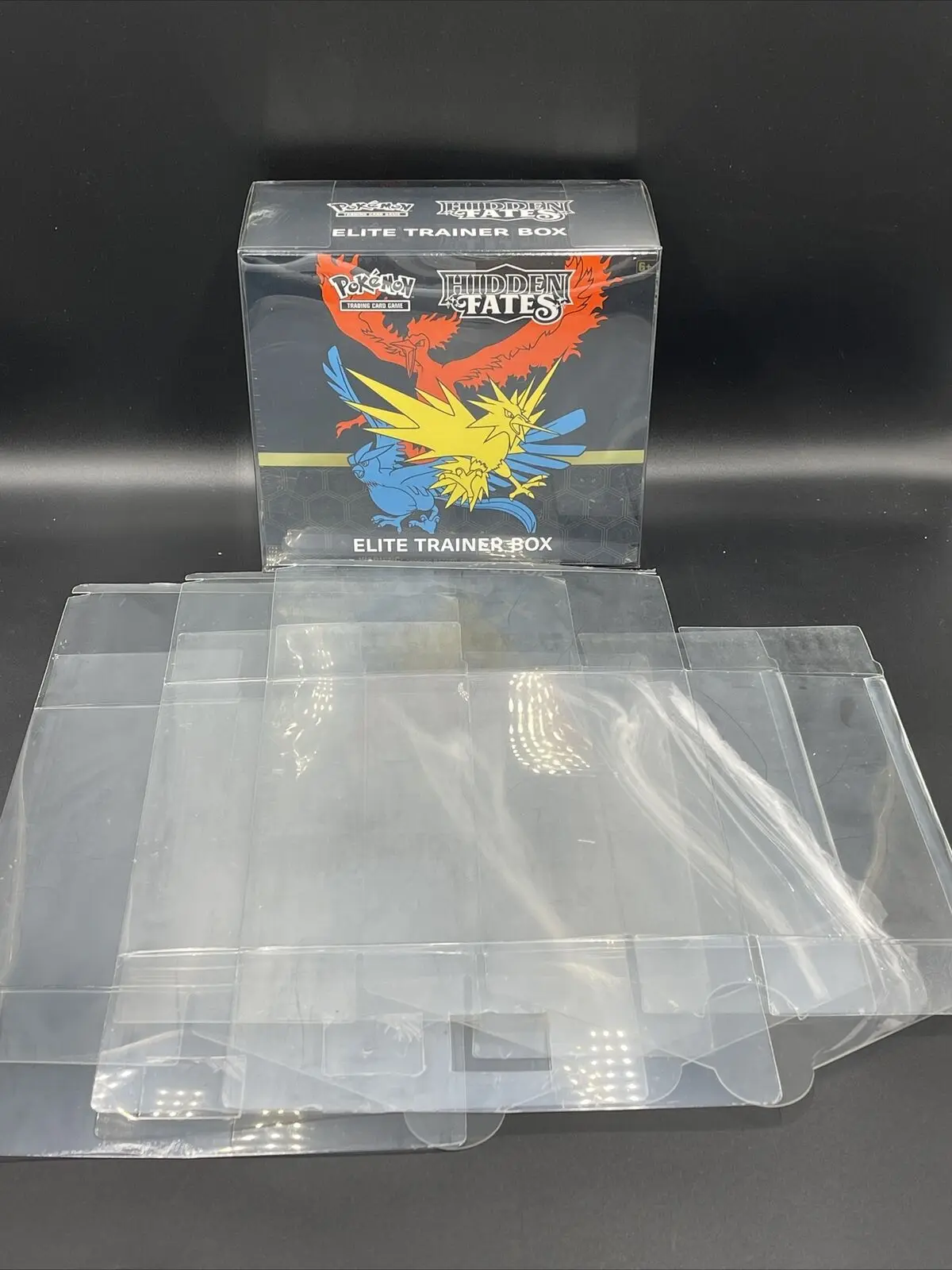 Dustproof PVC Pokemon Elite Trainer Box ETB Plastic Protector Cases Protective Booster Box Display Showcase Plastic Storage Box