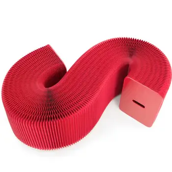 ih  折りたたみ ペーパーロングベンチ Ihpaper 42cmナチュラルアコーディオンロングチェア折りたたみ式