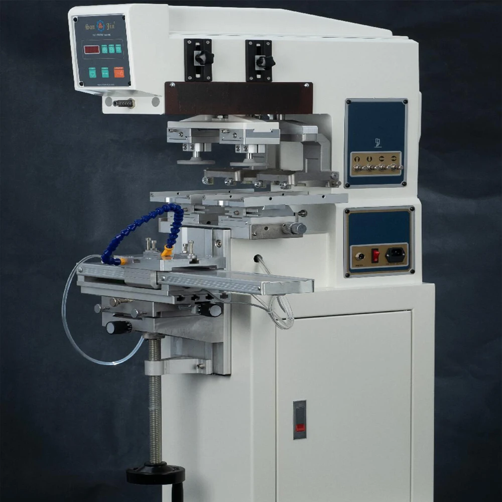 China Efficient Two Colours Pad Printer with Shuttle for Plastic Logo Printing