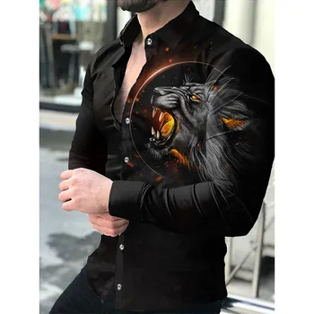 Custom Polyester Customized Pattern Animal Lion Unisex T-Shirts Print 3d Printed Men Oversize T-Shirt 3d Print Man T Shirt