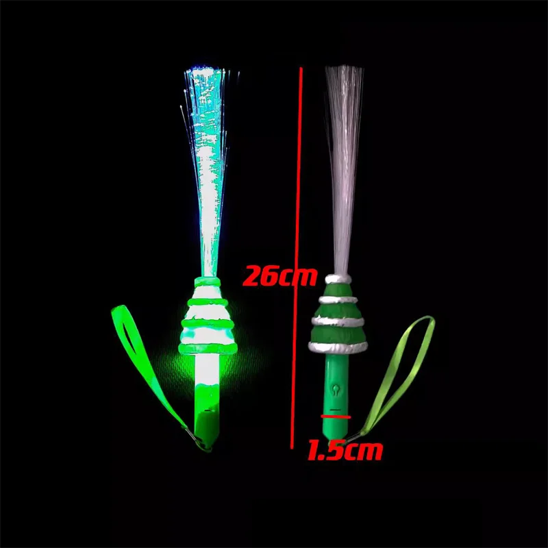 Лидер продаж Рождественская серия волоконно-оптическая палочка пластиковая светящаяся меняющая флеш-палку игрушка для концерта и вечеринки