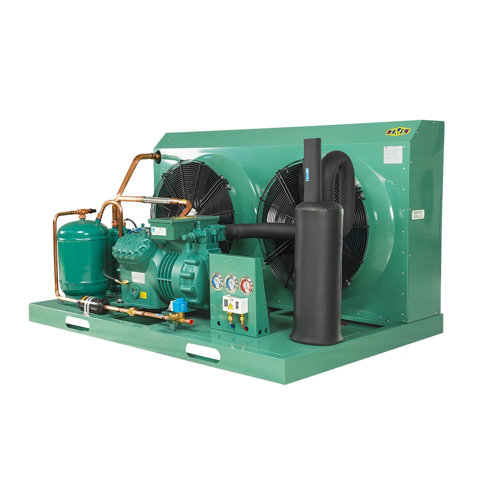 8HP XMK Blast Freezer Condenser Unit Quick Freezing Condensing Unit 2 Stages Compressor Condensing Unit for Poultry