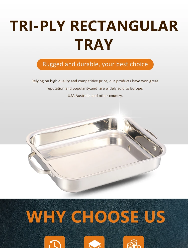 Latest Products Material Rectangular Tray Cook Tray Cook Rectangular Serving Tray manufacture