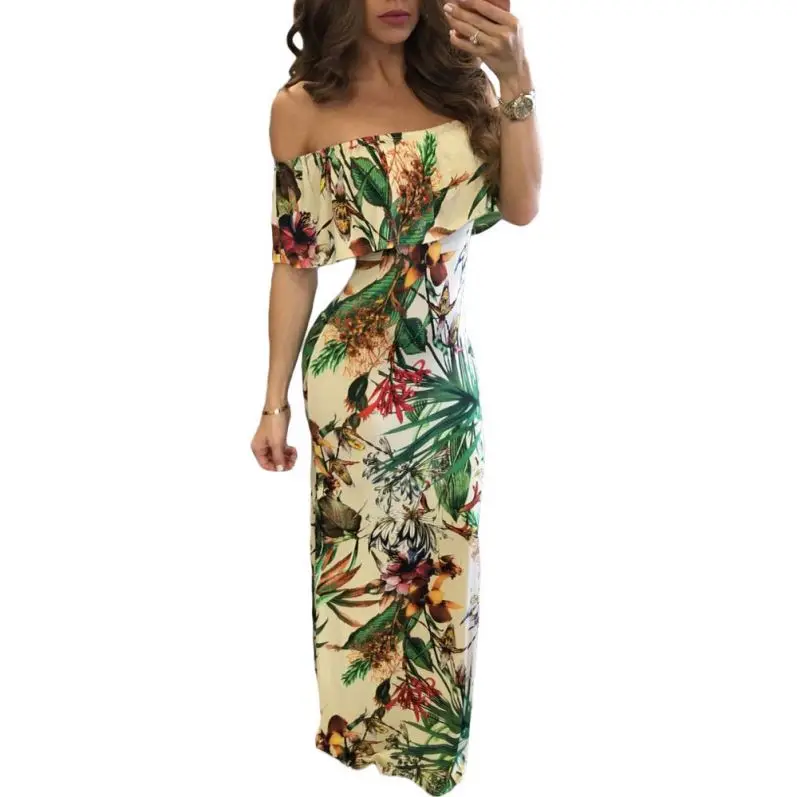 shoulder Maxi Hawaiian Dresses Online ...